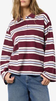 Noisy may Aura Long Sleeve Polo Shirt
