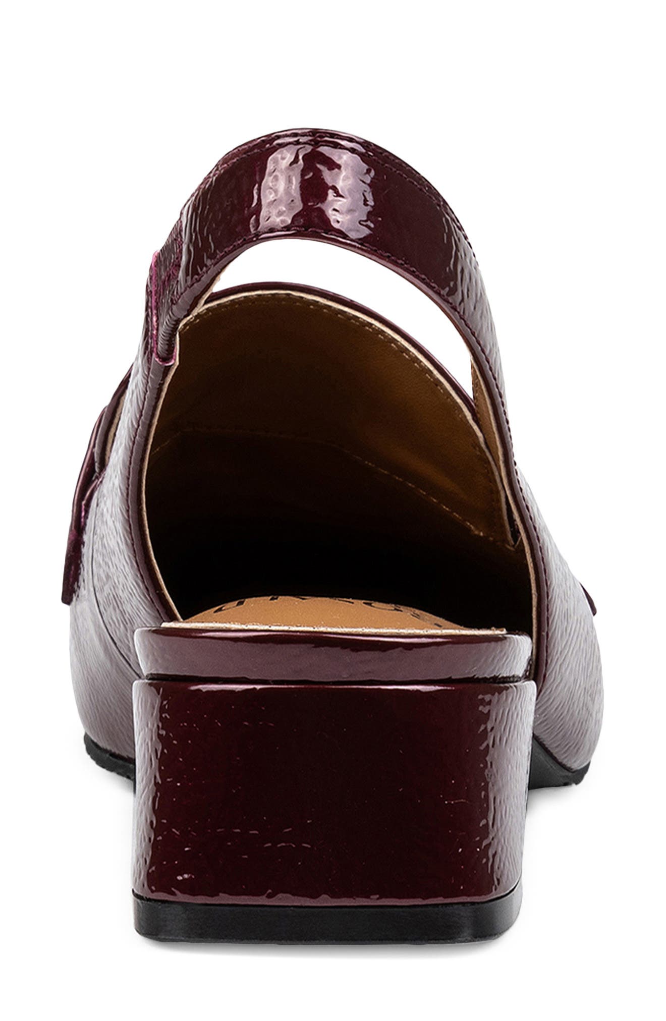 Slingback Chain Loafer Pump, Alternate, color, CRANBERRY