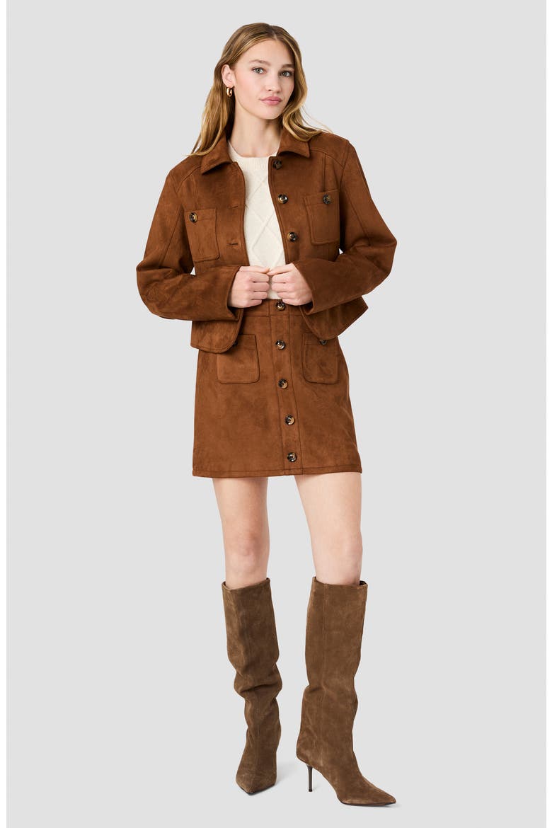 Laney Faux Suede Tailored Jacket, Alternate, color, LANEY SUEDE
