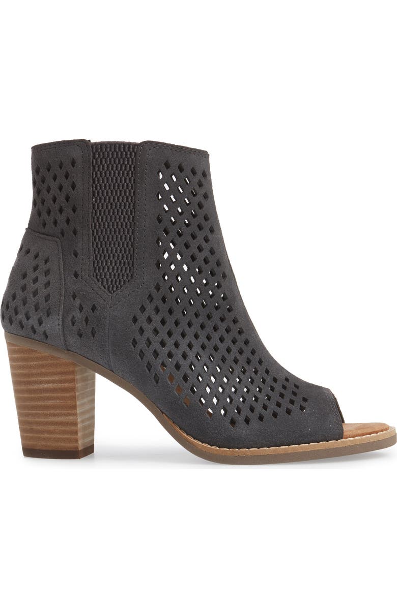 TOMS Majorca Peep Toe Bootie, Alternate, color,