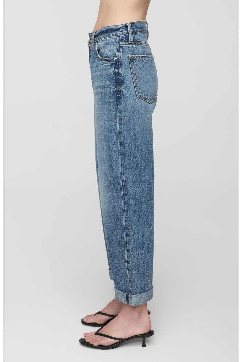 Donny Cuffed High Waist Boyfriend Jeans, Alternate, color, WILCOX