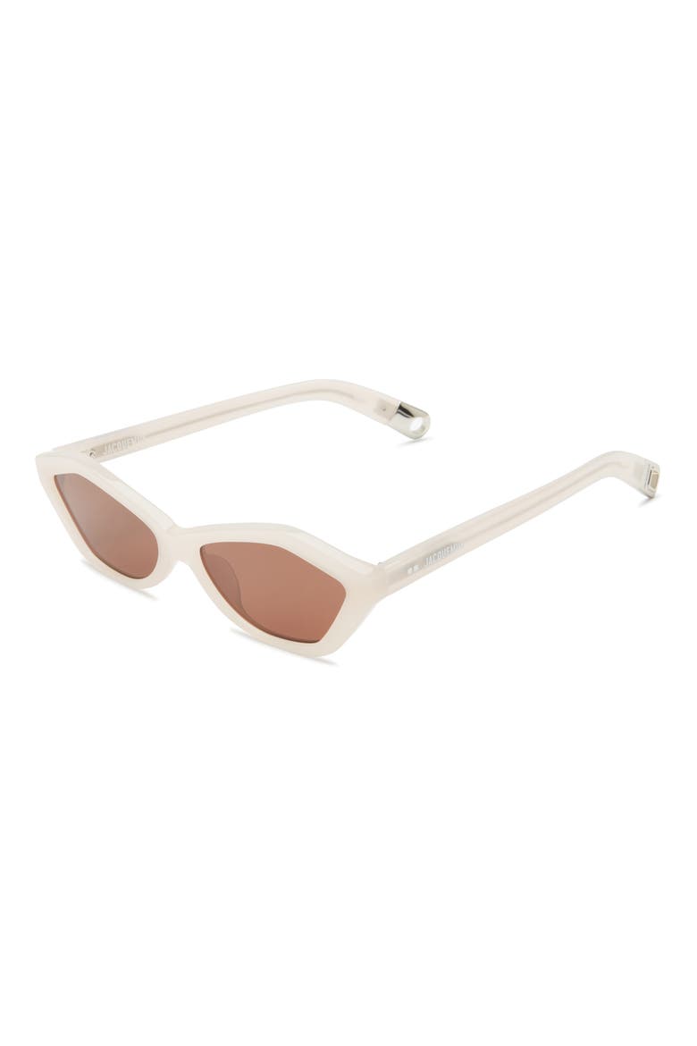 Les Lunettes Bambino Cat Eye Sunglasses, Alternate, color, PEARL/ SILVER/ CHOCOLATE