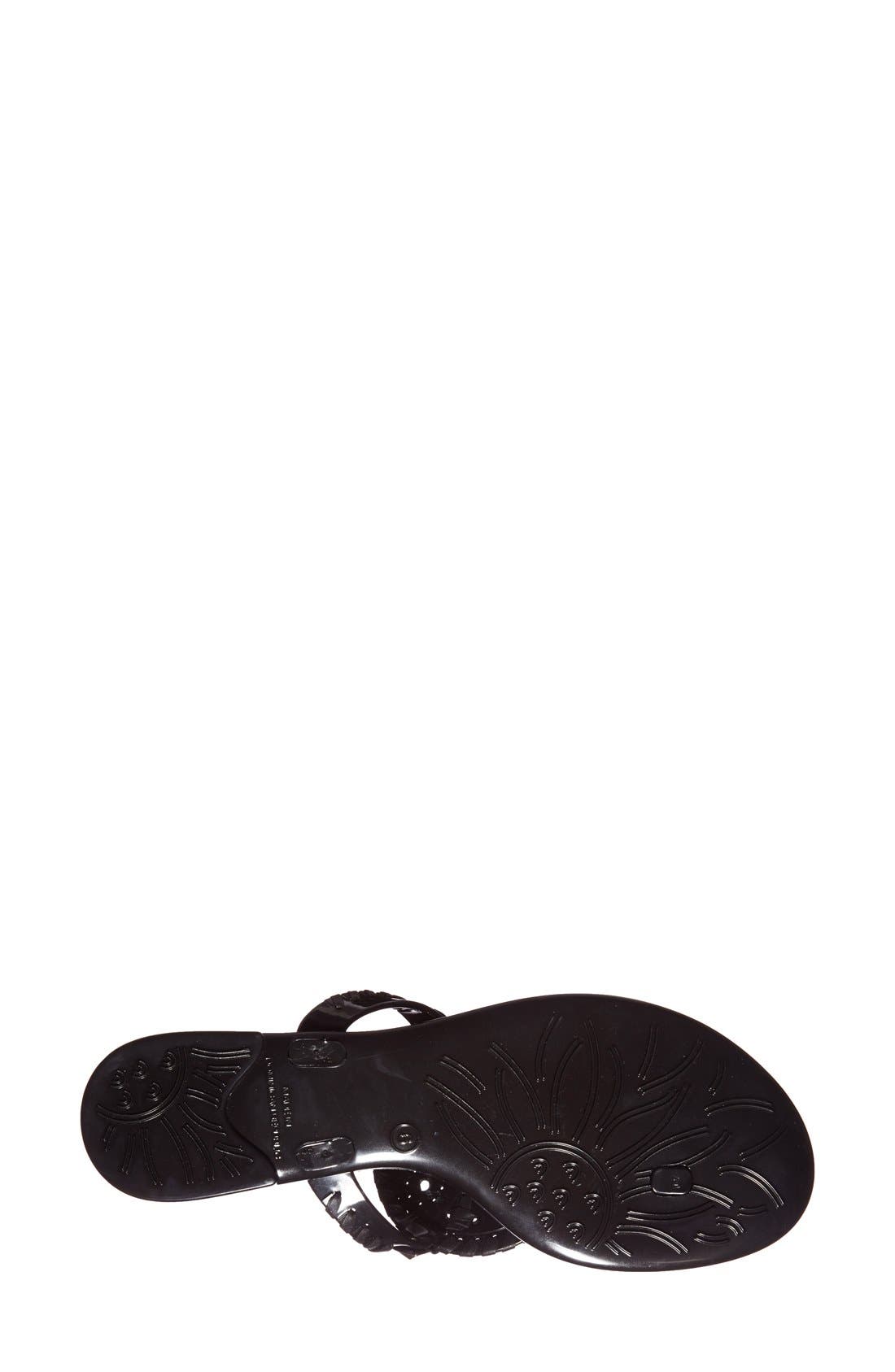 Georgica Jelly Flip Flop, Alternate, color, BLACK