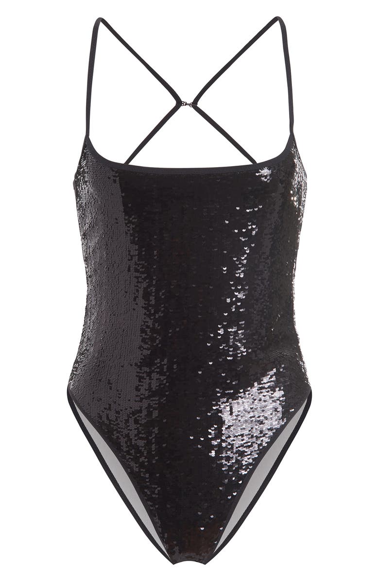 Wolford Sequin Bodysuit, Main, color, 