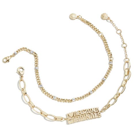 x Baublebar Gold Arizona Cardinals Linear Bracelet Set