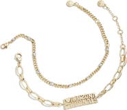 WEAR by Erin Andrews x Baublebar Gold Arizona Cardinals Linear Bracelet Set