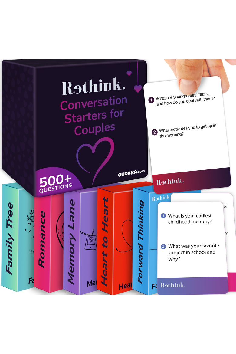 Couples Conversation Cards Game, Main, color, Premium version