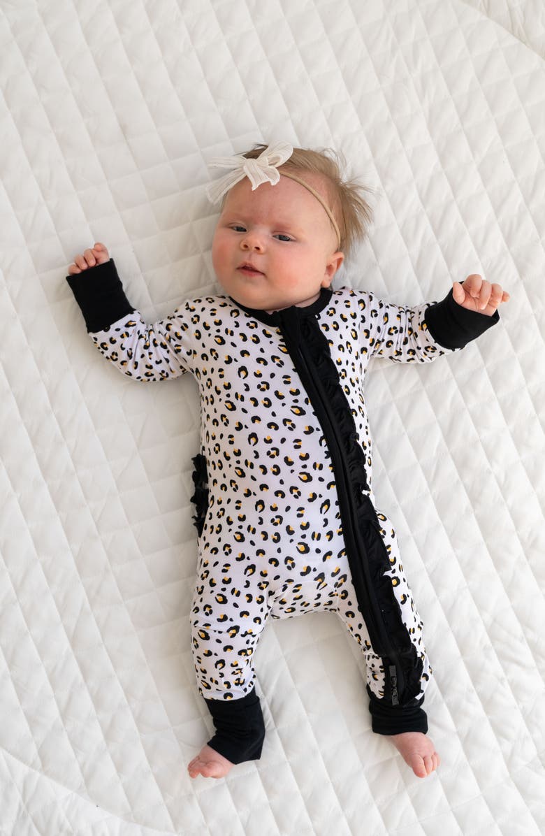 Laree + Co Allie Ruffle Convertible Footie, Alternate, color, Leopard