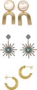 Adornia Set of 3 Earrings