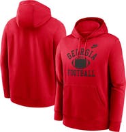 Nike Men's Nike Red Georgia Bulldogs Legacy Football Icon Club Fleece Pullover Hoodie