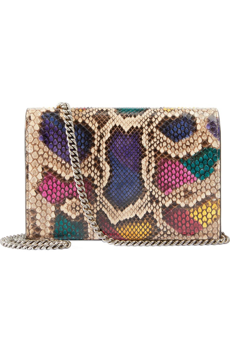 Gucci Dionysus Genuine Python Clutch, Alternate, color,