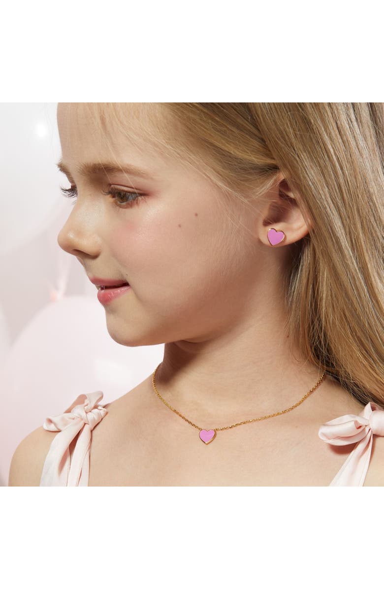Anna Zuckerman Petit Love Studs in Rose, Alternate, color, Rose