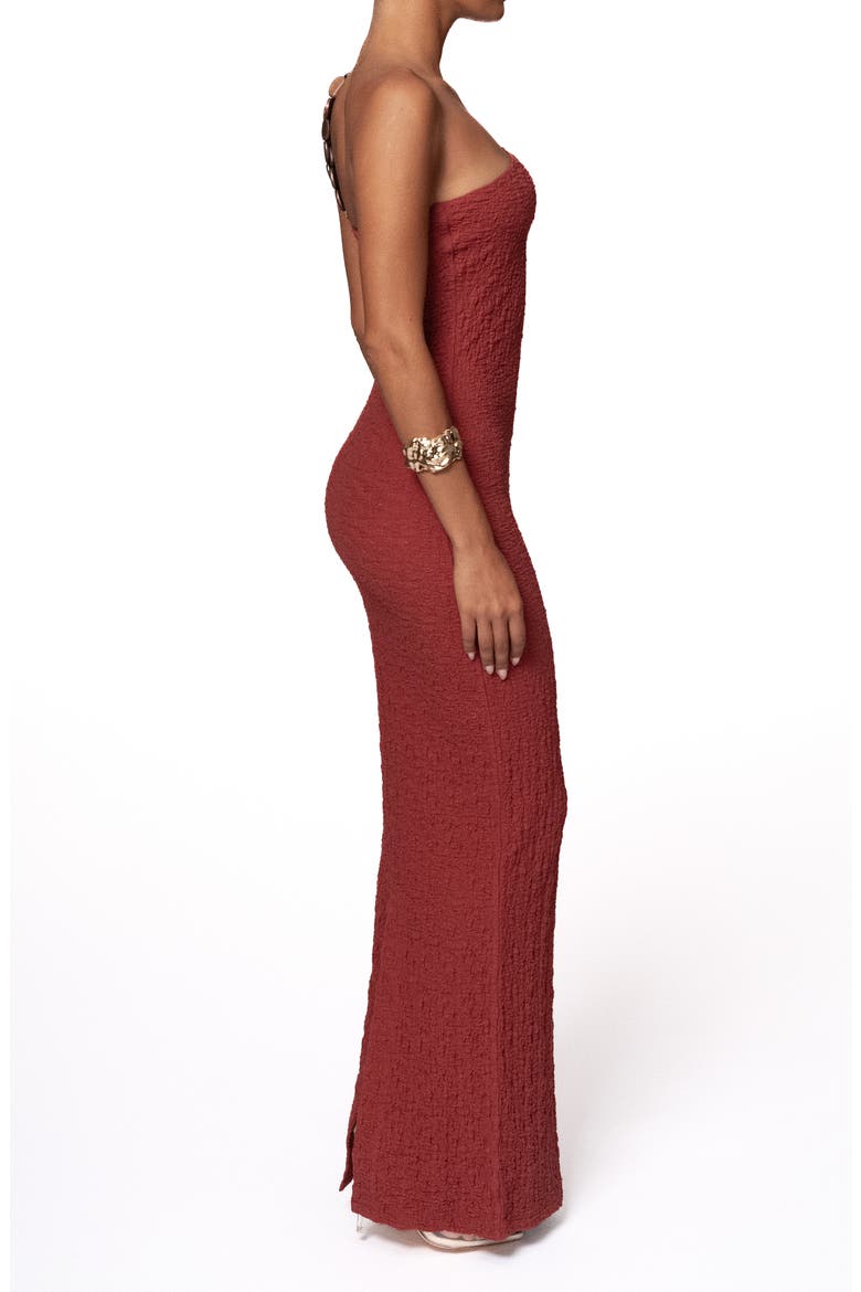 Summer in Capri One-Shoulder Maxi Dress, Alternate, color, TERRA COTTA