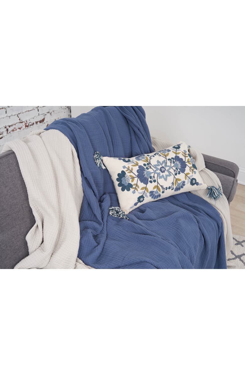 carol & frank Bray Throw Pillow, Alternate, color, Blue