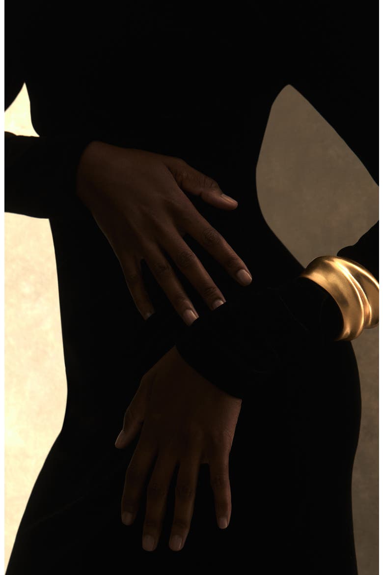 Sara Sculptural Cuff Bracelet, Alternate, color, GOLD TONE