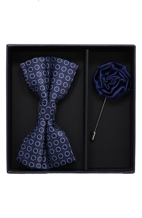 Bow Tie & Lapel Pin Set