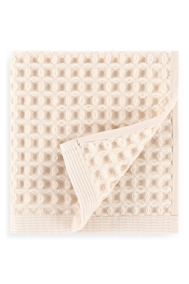 Set of 4 Pure Yarn Dyed Cotton Waffle Washcloths, Alternate, color, NATURAL