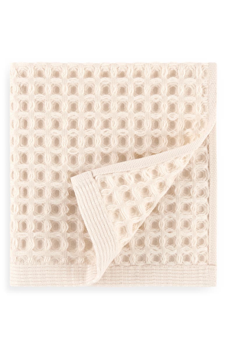DKNY Pure Set of 4 Pure Yarn Dyed Cotton Waffle Washcloths, Alternate, color, Natural