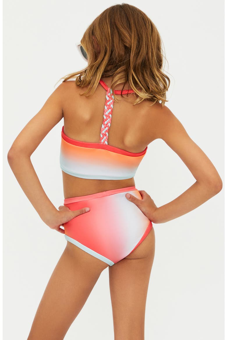 Kids' Little Bambi & Jane Two-Piece Swimsuit, Alternate, color, GUAVA JELLY OMBRE