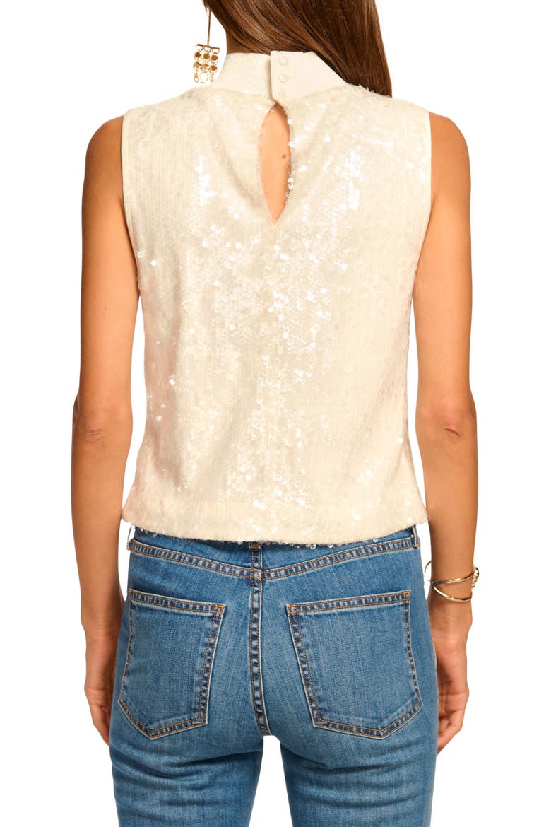 Cellina Sequin Sleeveless Top, Alternate, color, WINTER WHITE SEQUIN