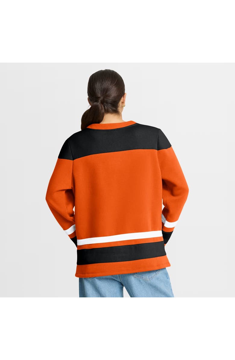 FANATICS Women's Fanatics  Orange Philadelphia Flyers Icing Long Sleeve Lace Up Sweatshirt, Alternate, color, 