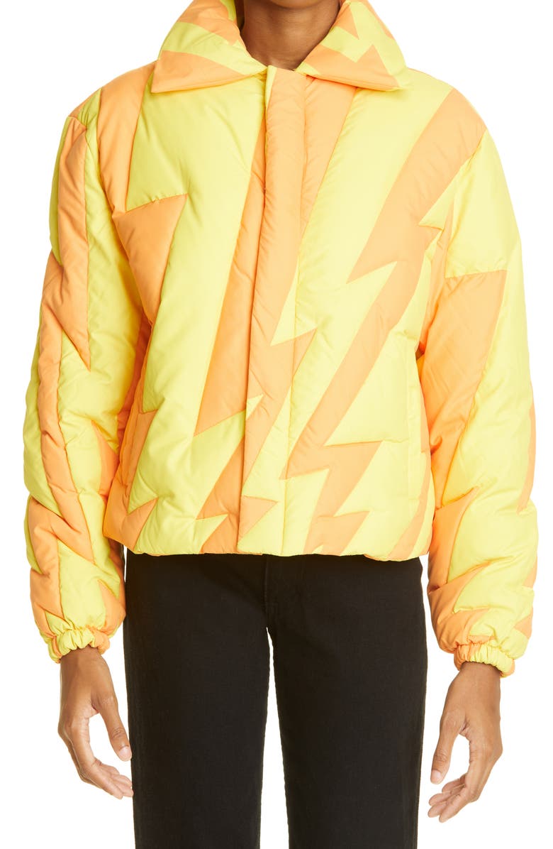 ERL Unisex Lightning Quilted Down Puffer Jacket, Main, color,