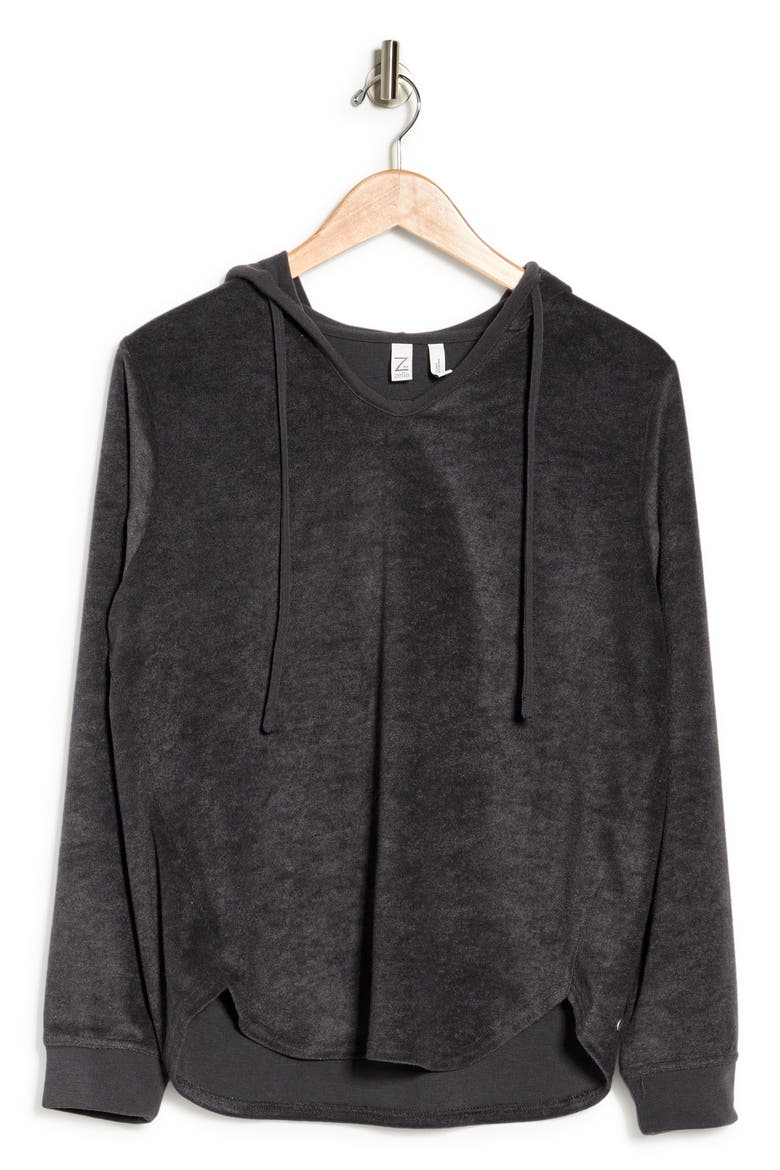Sun Daze Plush Hoodie, Alternate, color, BLACK