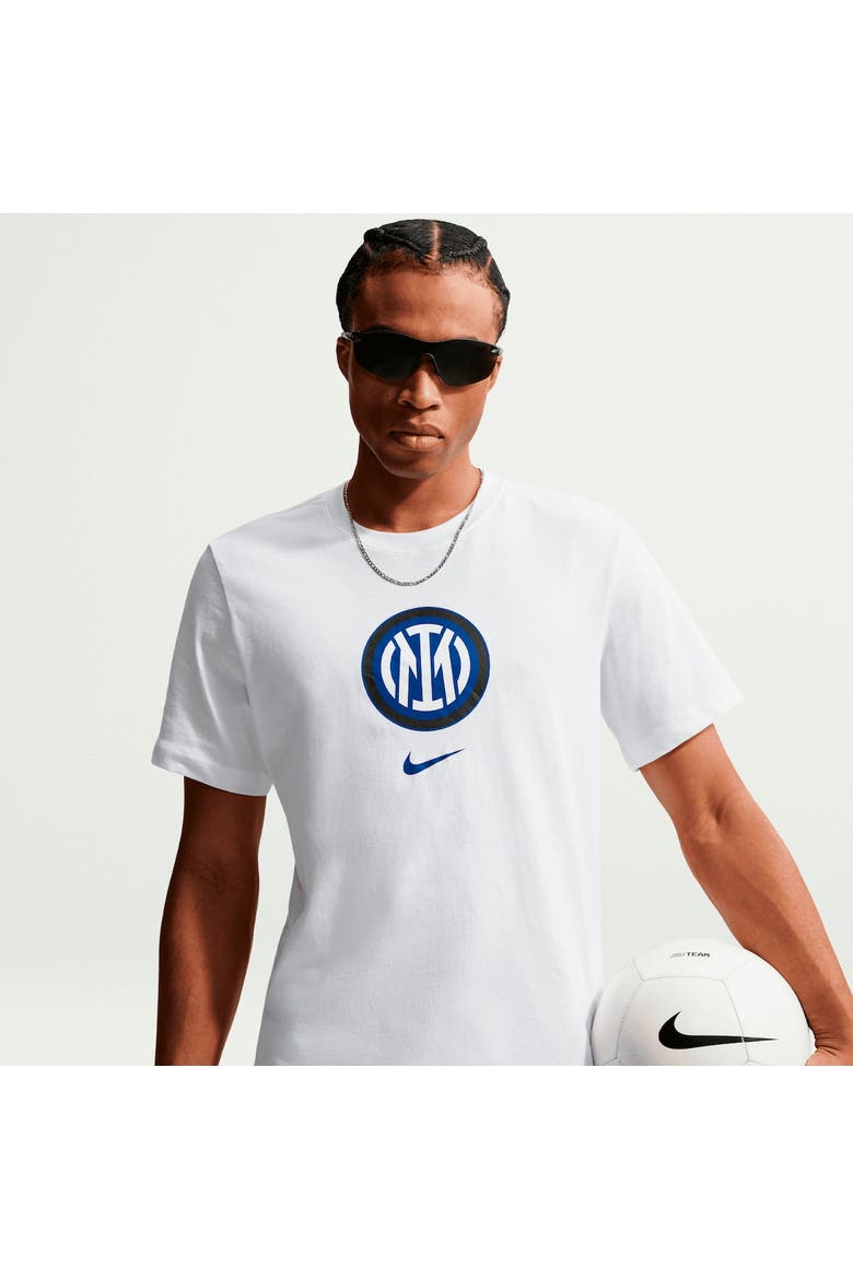 Men's Nike White Inter Milan Crest T-Shirt, Main, color, White
