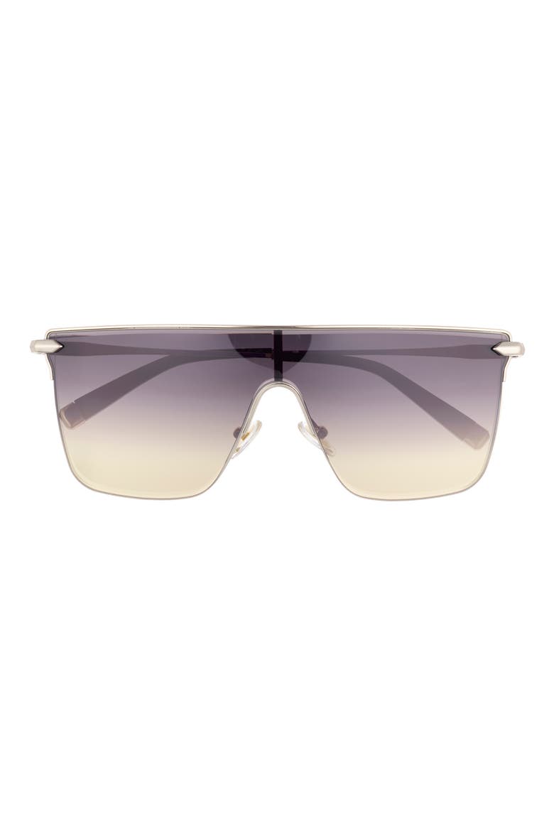 Nightfall Gem 138mm Gradient Shield Sunglasses, Main, color, GOLD/ BLACK GOLD