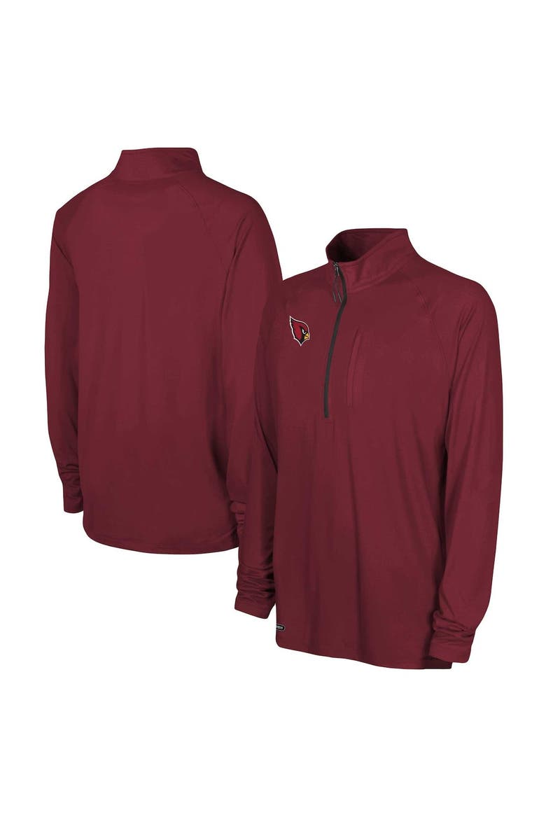 Men's Cardinal Arizona Cardinals Combine Authentic Raglan Quarter-Zip Top, Main, color, Cardinal