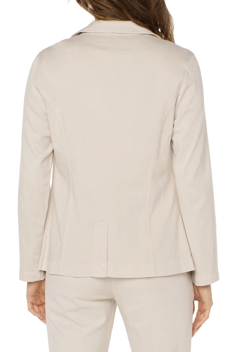Fitted Open Front Twill Blazer, Alternate, color, ROMAN STONE