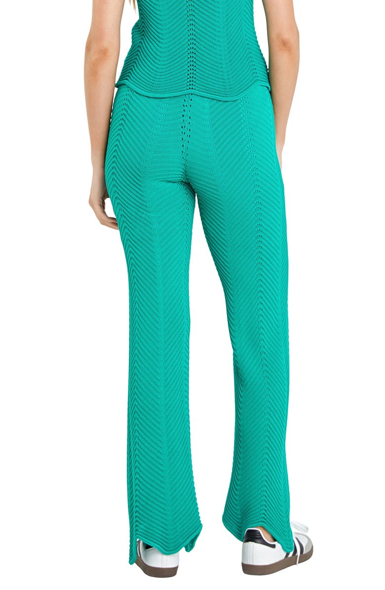 English Factory Wavy Knit Pants, Alternate, color, Green