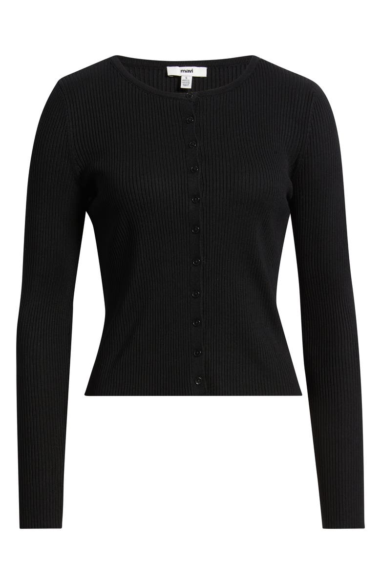 Mavi Jeans Rib Cardigan, Main, color, Black
