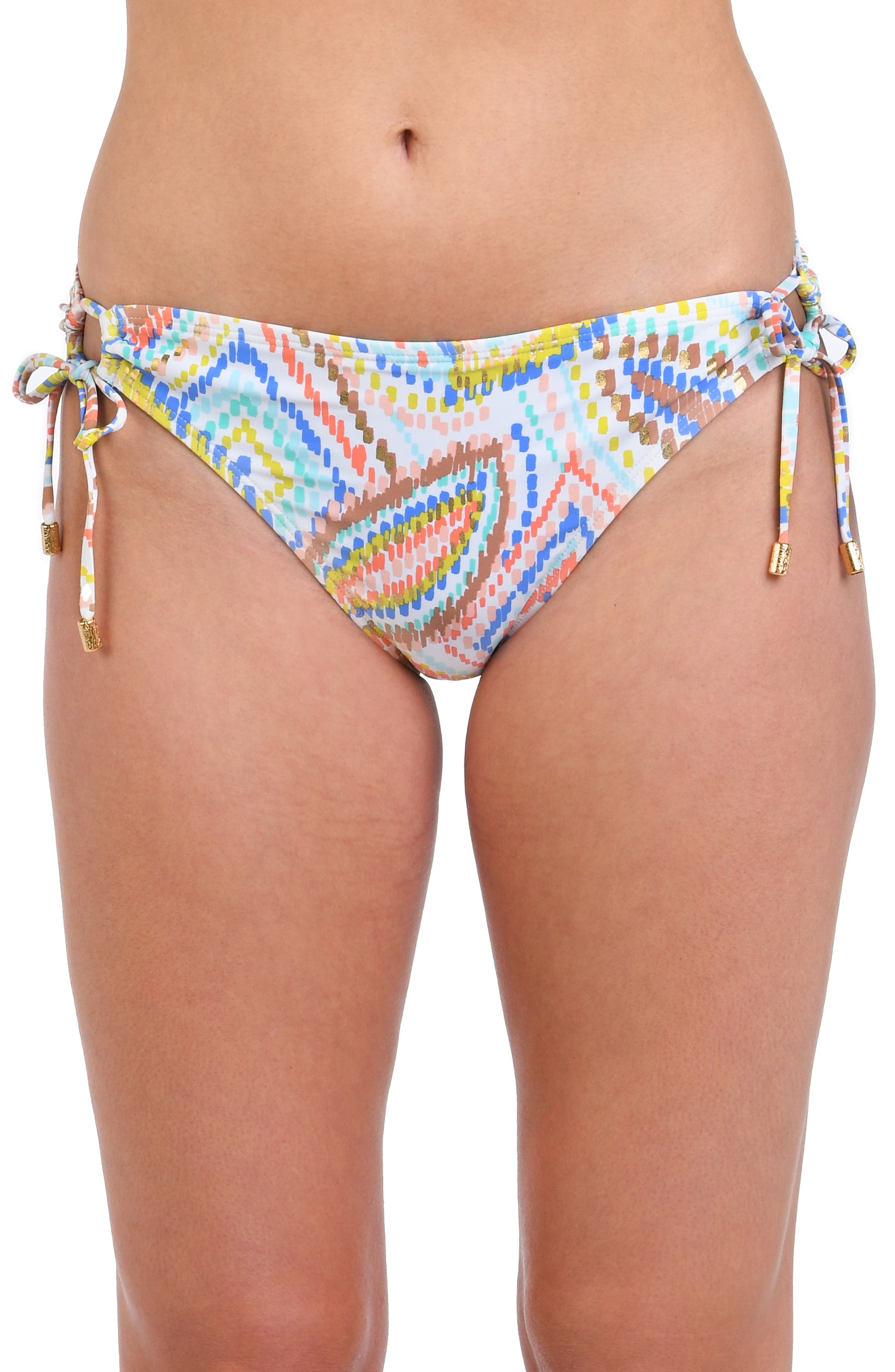 La Blanca Sunbaked Jewels Adjustable Loop Hipster Bikini Bottoms