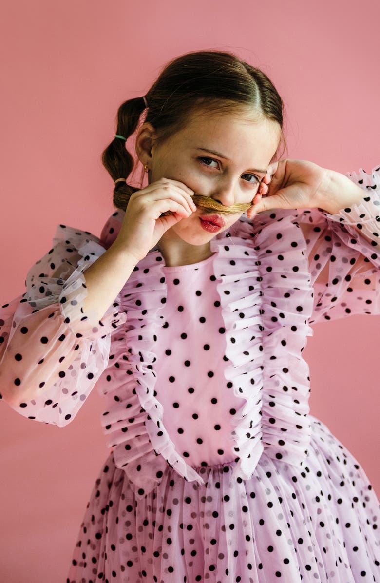 Rock Your Kid Kids' Long Sleeve Tulle Dress, Alternate, color, Soft Pink