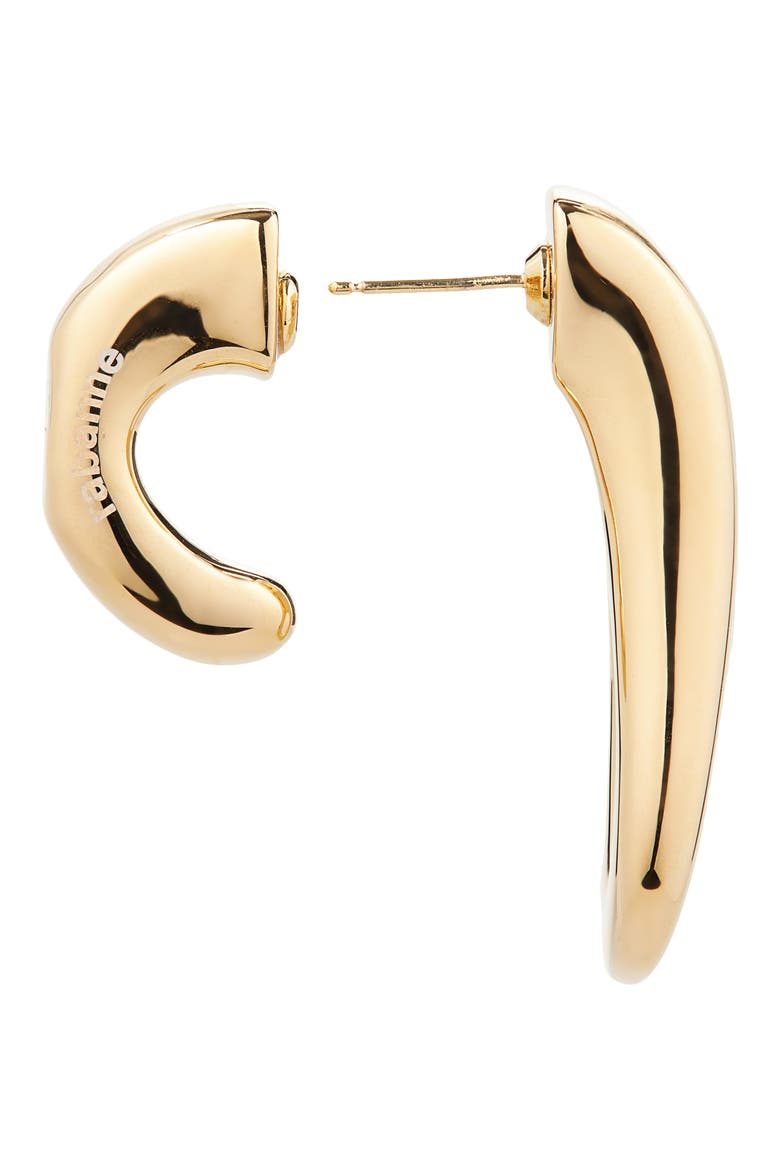 Zip Pull Single Earring, Alternate, color, GOLD