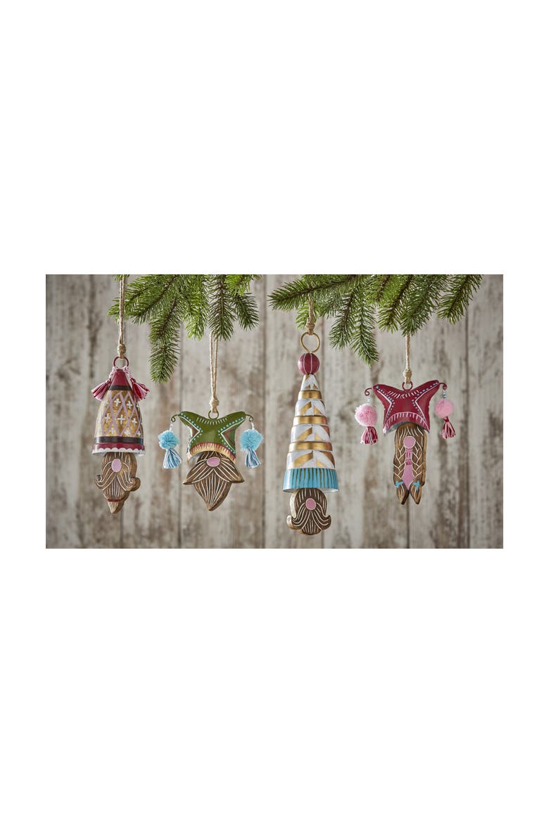 Gnomie Hannah Bell Decorative Holiday Bell Multicolor Iron, Alternate, color, Multicolored