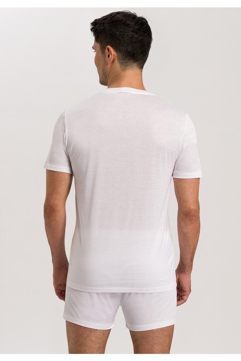 Cotton Sporty V-Neck Cotton T-Shirt, Alternate, color, White