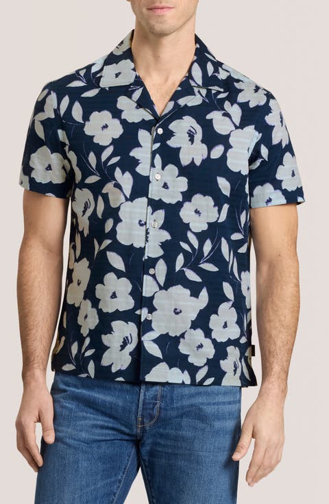 Floral Print Camp Shirt