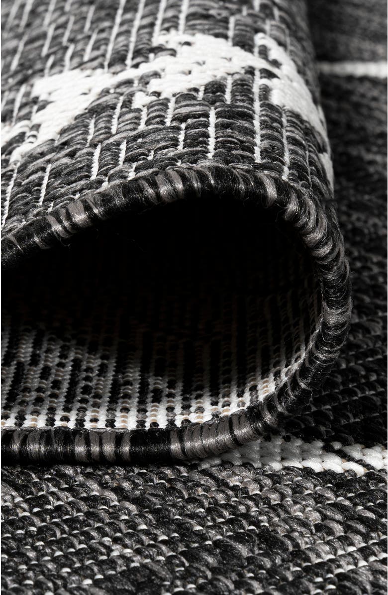 JONATHAN Y Derya  Diamond Trellis Indoor/Outdoor Area Rug, Alternate, color, Black/Ivory