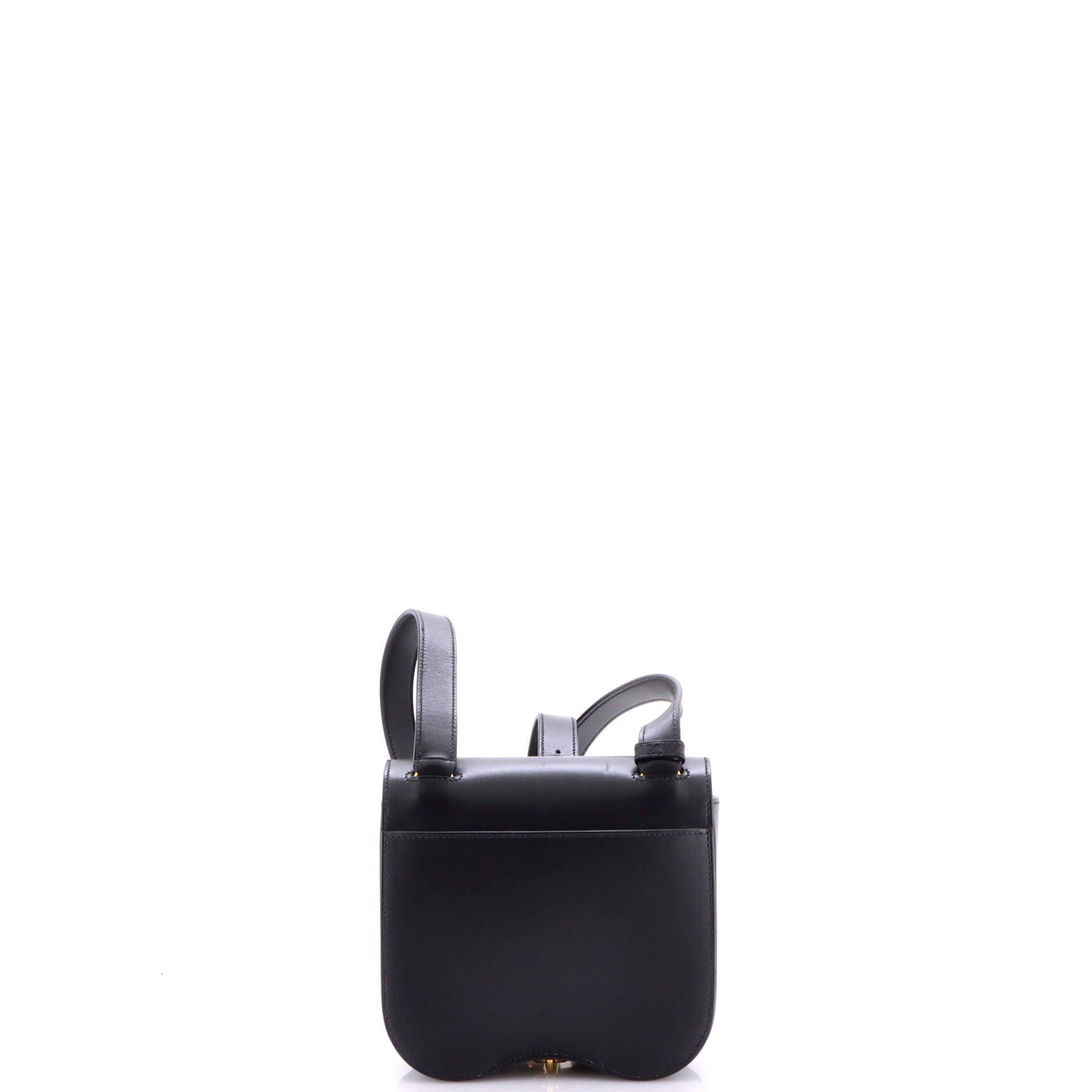 Della Cavalleria Shoulder Bag Tadelakt Mini, Alternate, color, Black