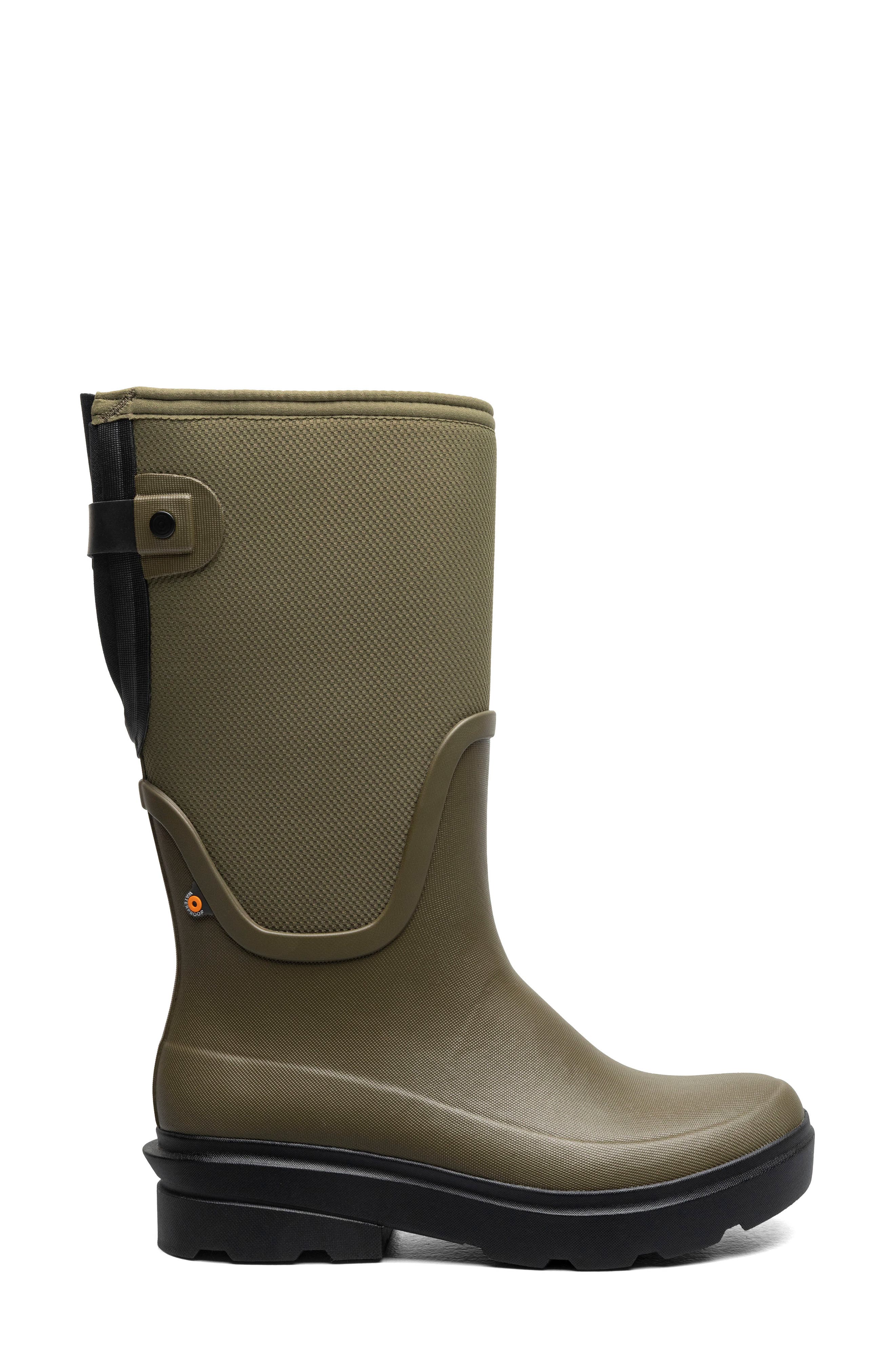 Hazel Tall Adjustable Calf Rain Boot, Alternate, color, OLIVE