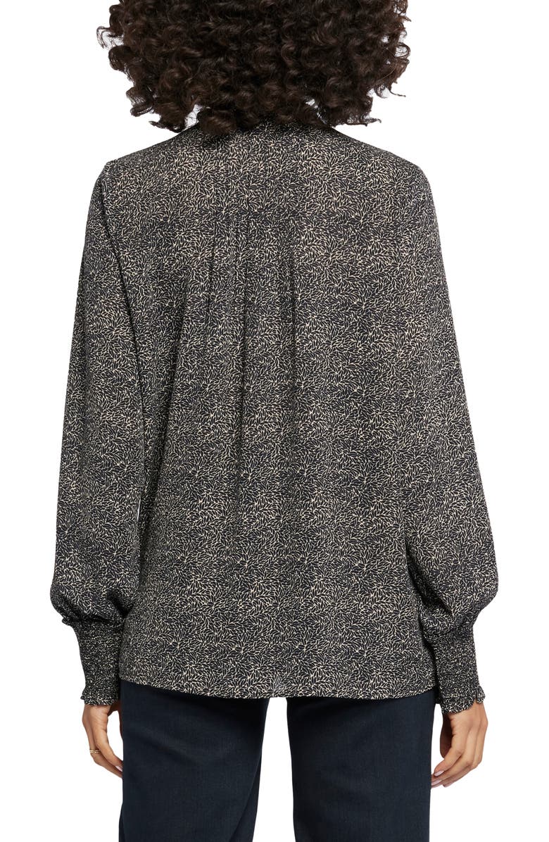 NYDJ Pleated Peasant Blouse, Alternate, color, Meadowlark