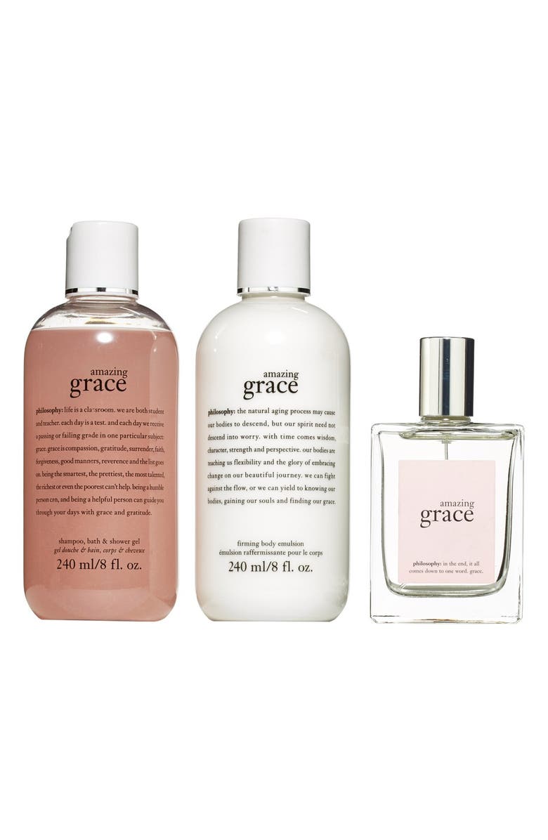 philosophy 'amazing grace' eau de toilette layering set, Alternate, color,