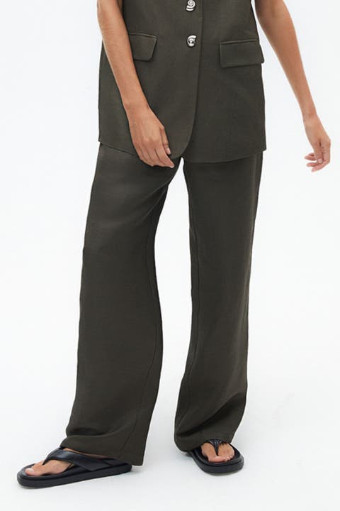 Fabiana popular Filippi Light Khaki/Beige Relaxed Fit Pants/Denim Straight Leg High Rise