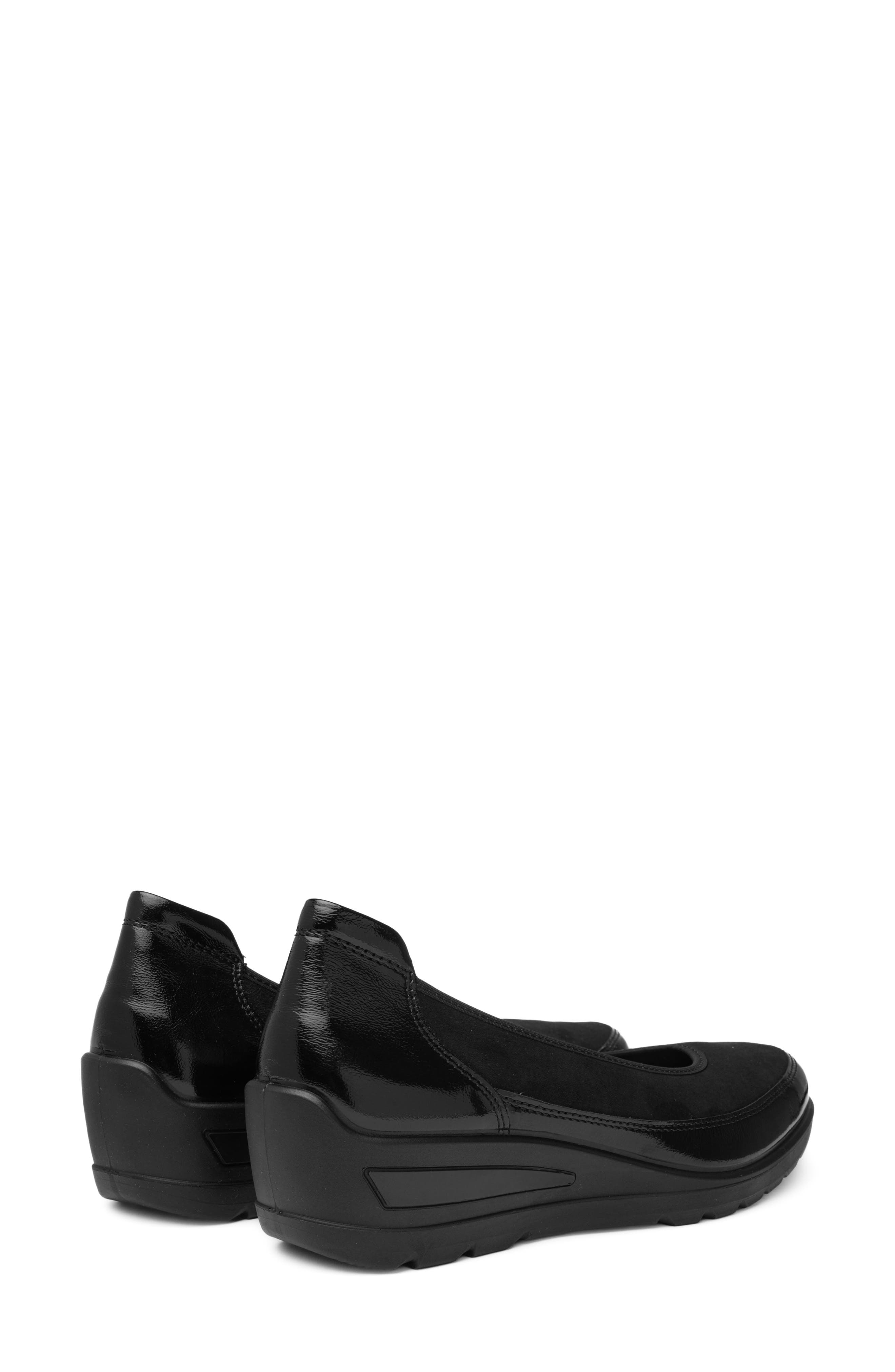 Zinnia Wedge Loafer, Alternate, color, BLACK 1