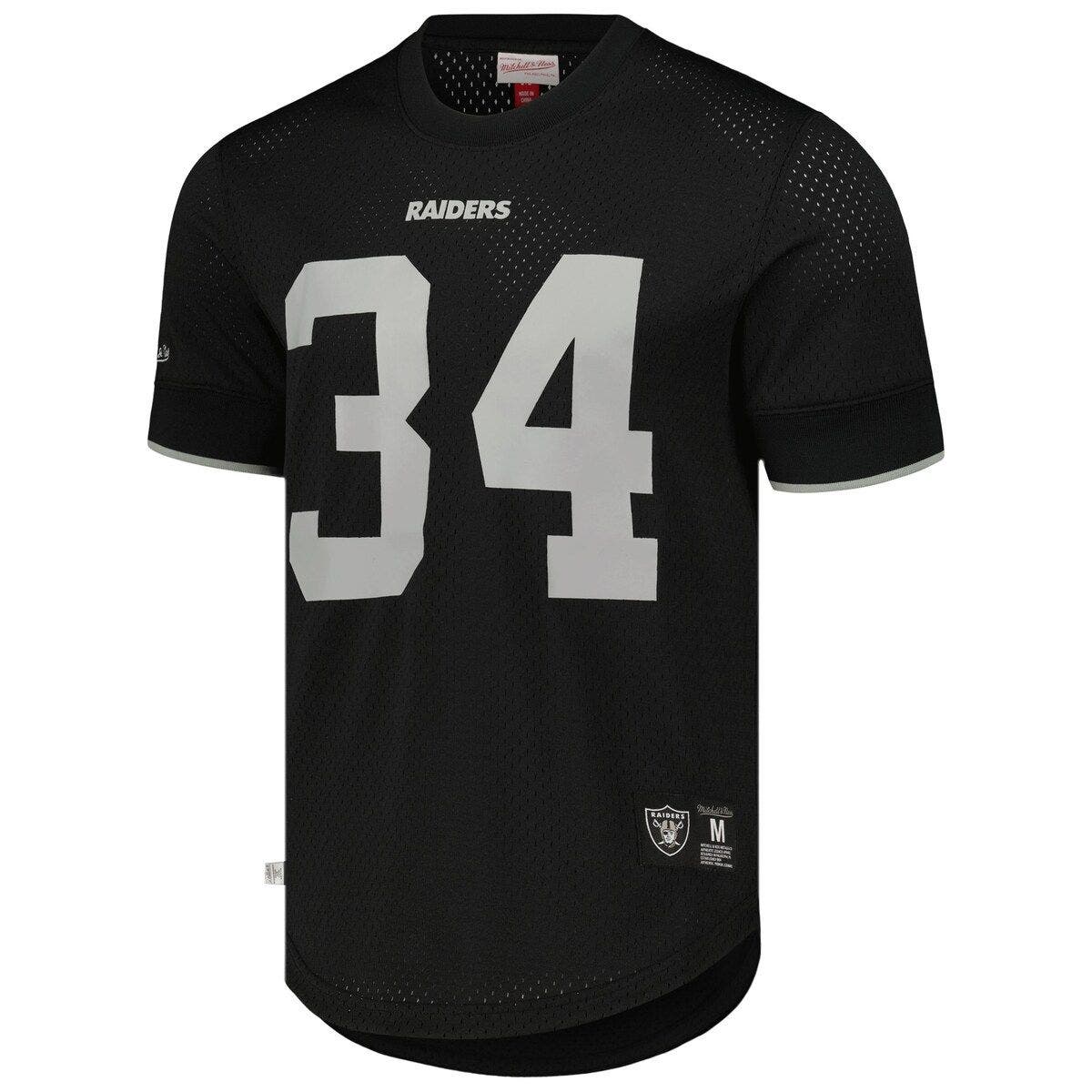 Men's Mitchell & Ness Bo Jackson Black Los Angeles Raiders Gridiron Classics Retired Player Name & Number Mesh Top - image 2