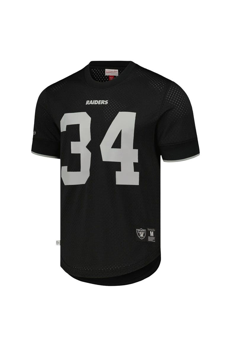 Men's Mitchell & Ness Bo Jackson Black Los Angeles Raiders Gridiron Classics Retired Player Name & Number Mesh Top, Alternate, color, Black