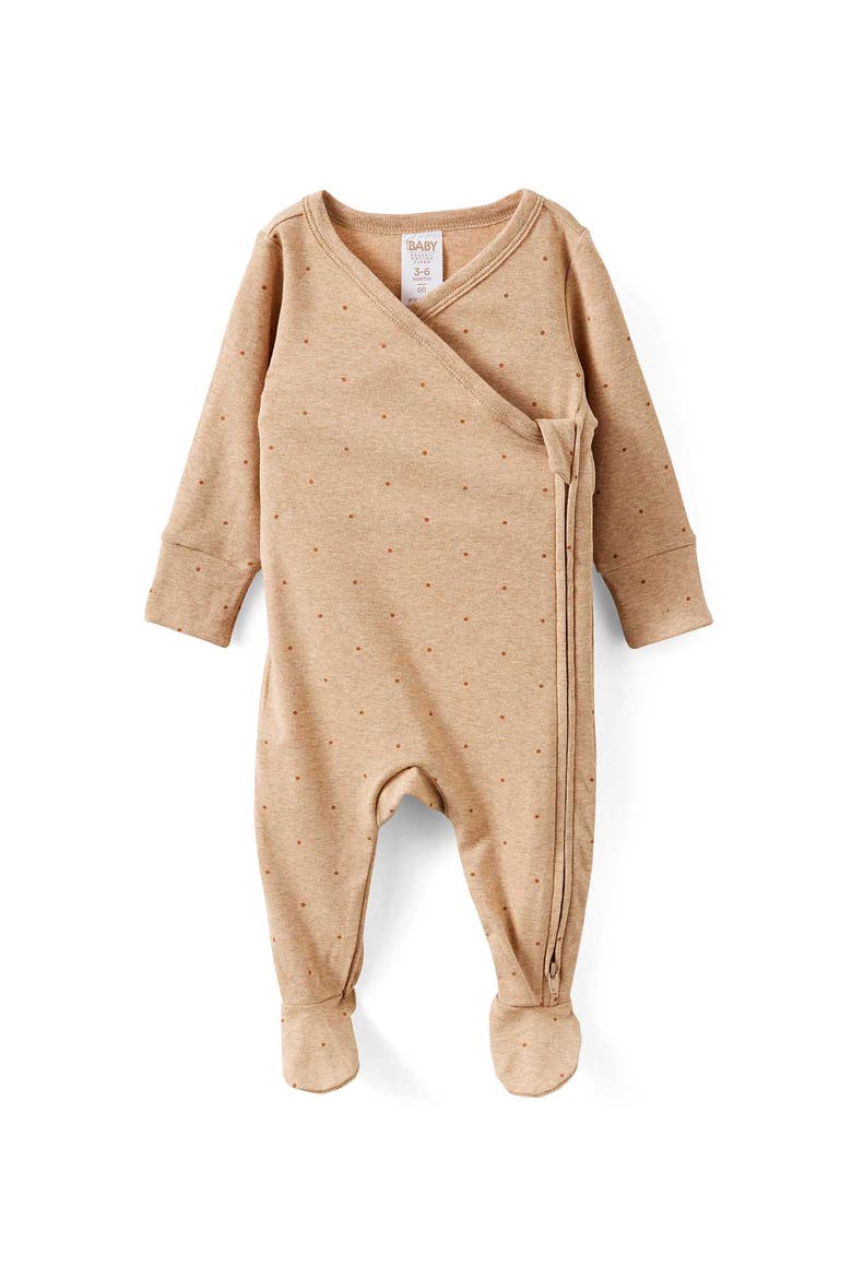 Organic Cross Over Zip All In One, Alternate, color, Caramel Fudge Marle Spot
