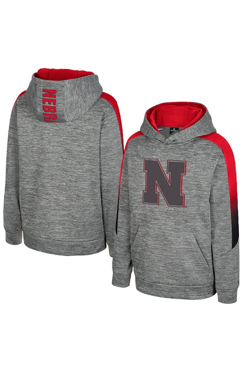 COLOSSEUM Youth Colosseum Gray Nebraska Huskers The Gang Hoodie, Main, color, Gray